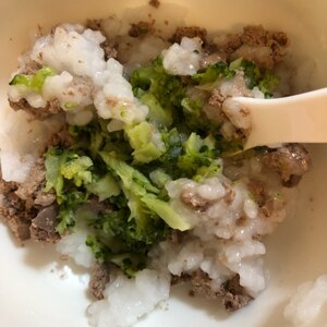 ⁑離乳食 モグモグ期⁑レバーブロッコリー粥